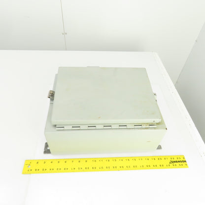 Hoffman 16" x 12" x 6" Wall Mount Electrical Enclosure W/Backplate & Hinged Door
