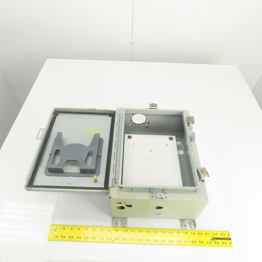 Hoffman 16" x 12" x 6" Wall Mount Electrical Enclosure W/Backplate & Hinged Door