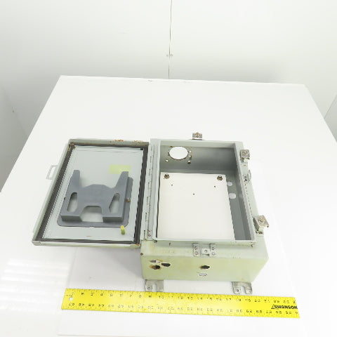 Hoffman 16" x 12" x 6" Wall Mount Electrical Enclosure W/Backplate & Hinged Door