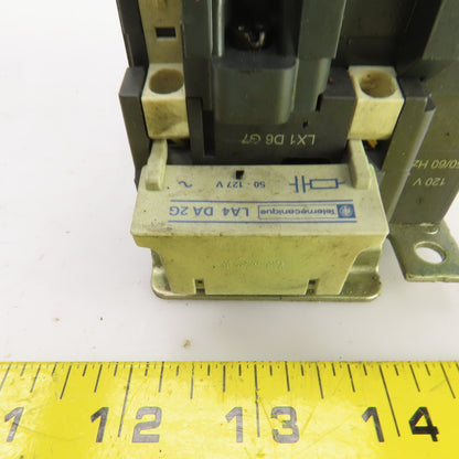Schneider LC1 D40 LC1 D4011 600V 30HP Contactor 60A W/120V Coil