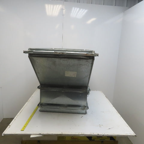 20"x40" To 20x16" Galvanized Steel Rectangular Duct Transition W/Damper