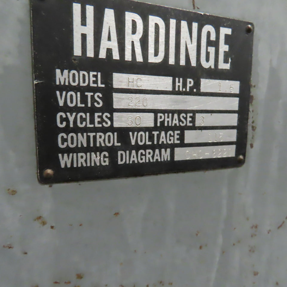 Hardinge Model HC Chucker 8 Position Turret Lathe 220V 3PH Needs Saddle Drive