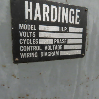 Hardinge Model HC Chucker 8 Position Turret Lathe 220V 3PH Needs Saddle Drive