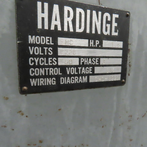 Hardinge Model HC Chucker 8 Position Turret Lathe 220V 3PH Needs Saddle Drive