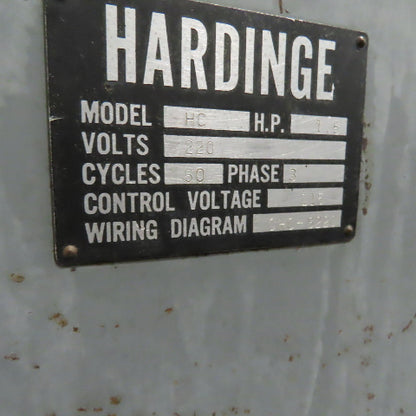 Hardinge Model HC Chucker 8 Position Turret Lathe 220V 3PH Needs Saddle Drive