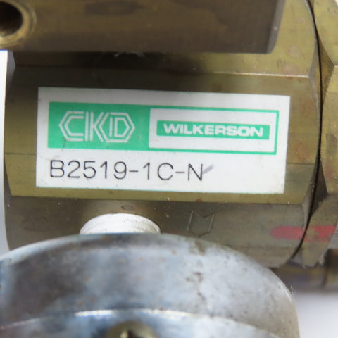 CKD Wilkerson B2519-1C-N 1/4" NPT Brass  Air Pressure Regulator Manifold