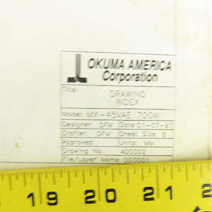 Okuma MX-45VAE Electrical Drawing Manual