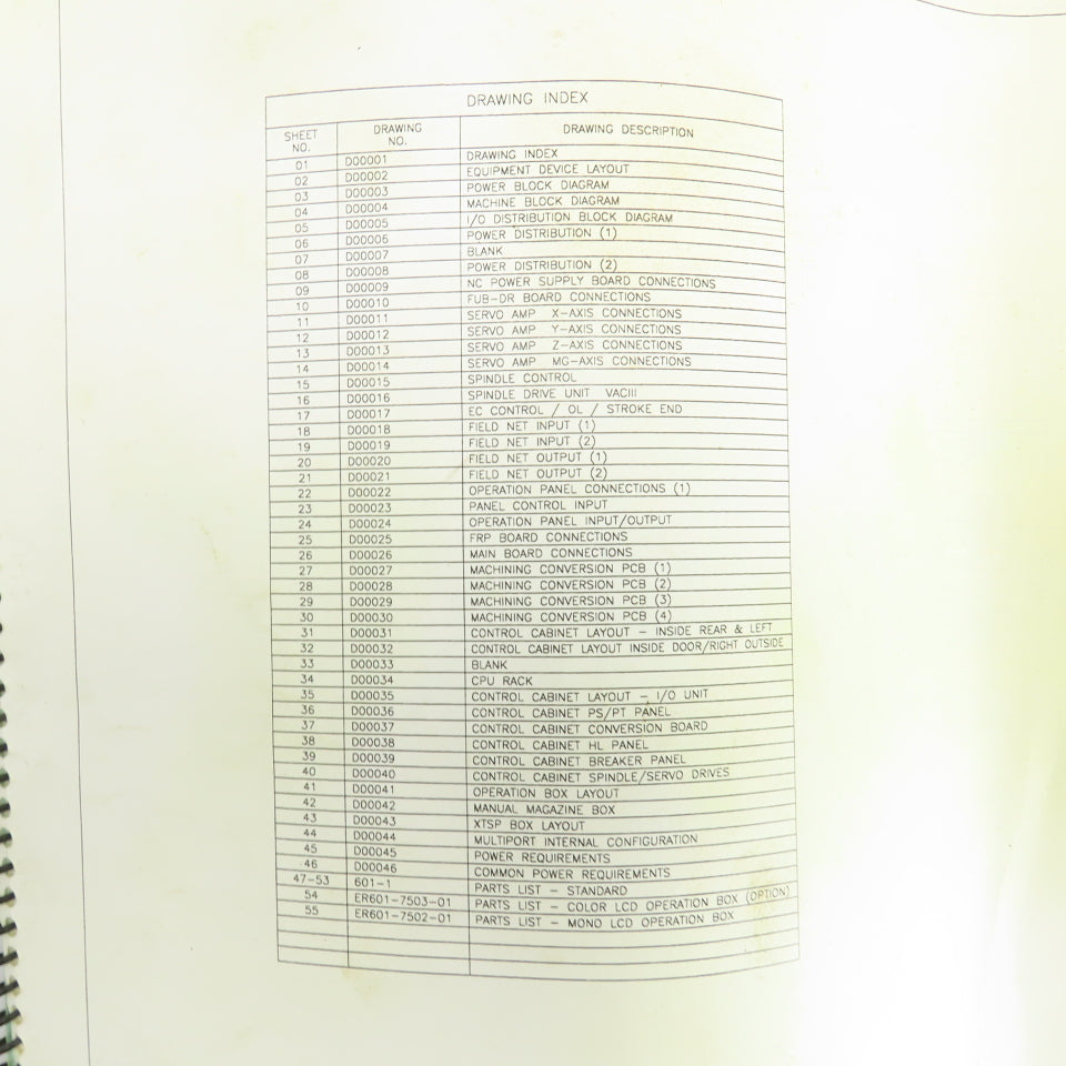 Okuma MX-45VAE Electrical Drawing Manual
