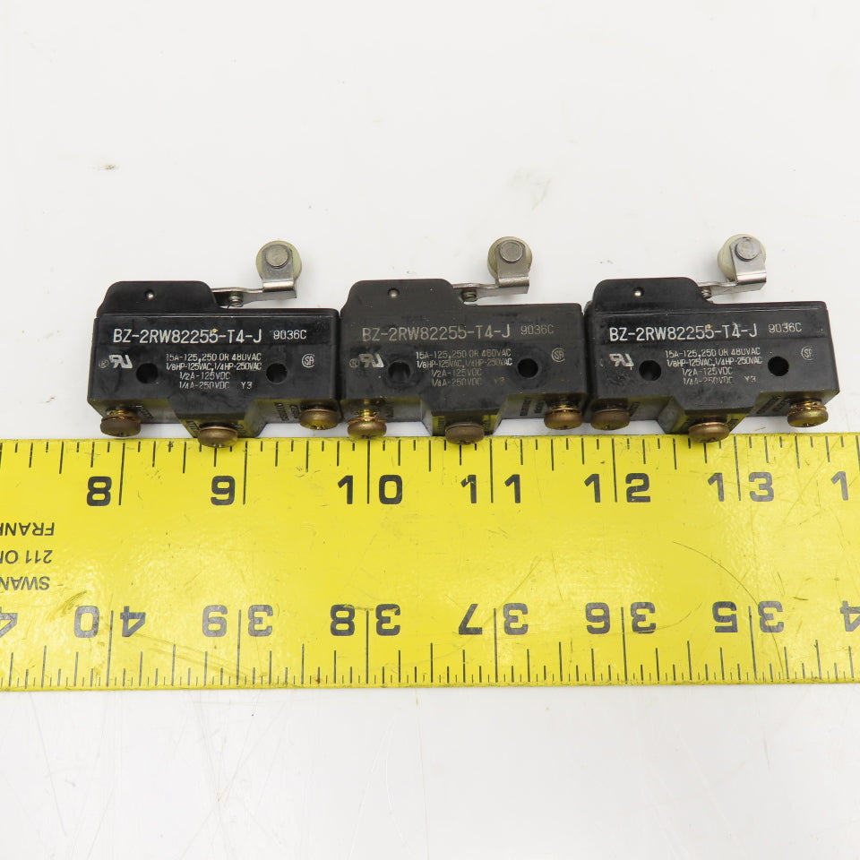 Yamatake BZ-2RW82255-T4-J Micro Switch 480V AC 250CDC Limit Switch Lot Of 3