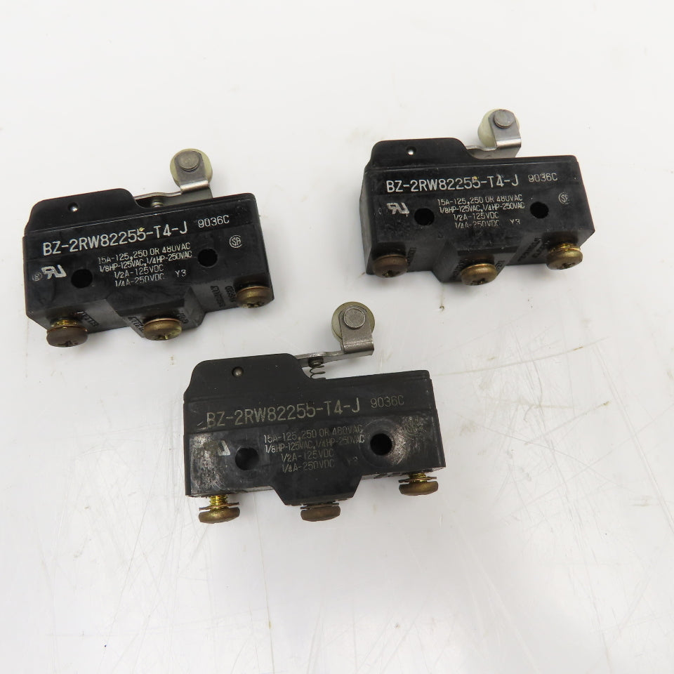 Yamatake BZ-2RW82255-T4-J Micro Switch 480V AC 250CDC Limit Switch Lot Of 3