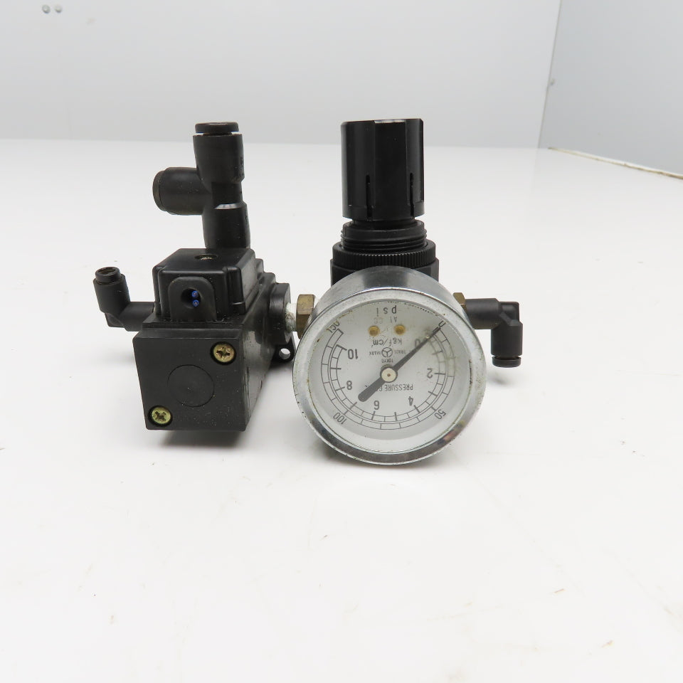 Kuroda SS-232HL 1/4" NPT Air Pressure Regulator Solenoid Valve 150PSI 24VDC