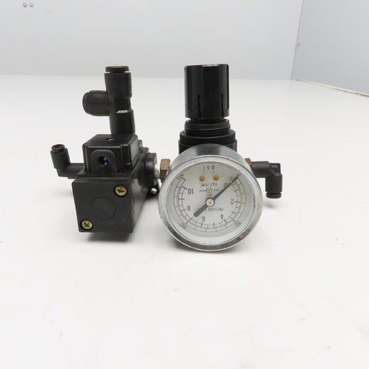Kuroda SS-232HL 1/4" NPT Air Pressure Regulator Solenoid Valve 150PSI 24VDC