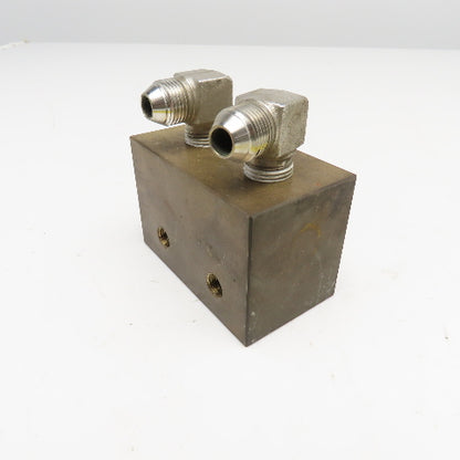 Brass Block Manifold 6 Port Tee Output Configuration 1/4" NPT x 1/2" NPT