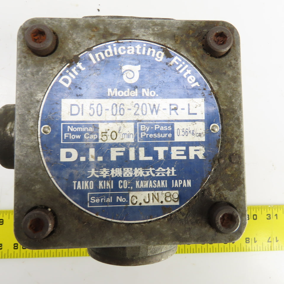 Taiko Kiki DI 50-06-20W-R-L Dirt Indicating Filter 50 l/min 0.56 kg/cm 3/4" NPT