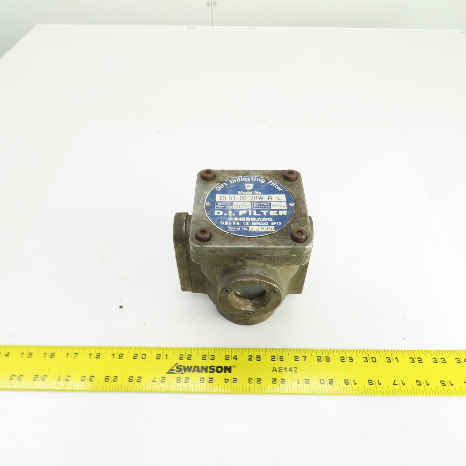 Taiko Kiki DI 50-06-20W-R-L Dirt Indicating Filter 50 l/min 0.56 kg/cm 3/4" NPT