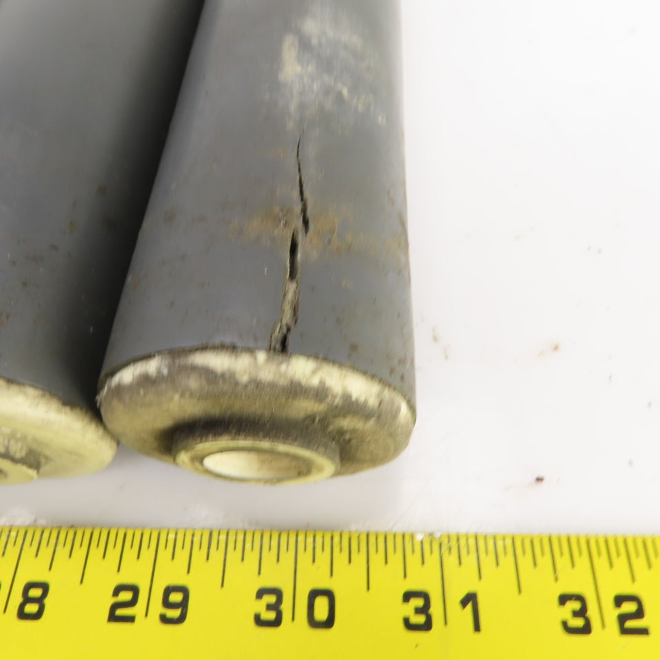 Nolu PVC Gravity Conveyor Roller 1.9" OD 11-1/4" BF 12" Face 1/2" Axle Lot Of 6
