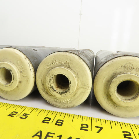 Nolu PVC Gravity Conveyor Roller 1.9" OD 11-1/4" BF 12" Face 1/2" Axle Lot Of 6
