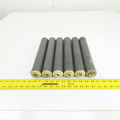 Nolu PVC Gravity Conveyor Roller 1.9" OD 11-1/4" BF 12" Face 1/2" Axle Lot Of 6