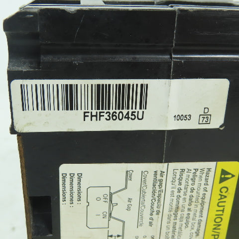 Square D FHF36045U Molde Case Circuit Breaker 45A 3 Pole 600V
