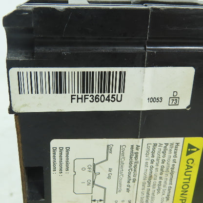 Square D FHF36045U Molde Case Circuit Breaker 45A 3 Pole 600V