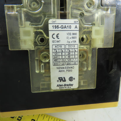 Allen Bradley 100-B110N1203 Ser. B 75Hp 3 Contactor 600V W/120 Coil