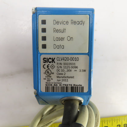Sick 1022031 CLV420-0010 Bar Code Scanner 10-30V DC 3.5W