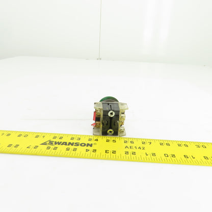 Allen Bradley 800T-D9 Momentary Contact Green Push Button Switch 600V