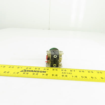 Allen Bradley 800T-D9 Momentary Contact Green Push Button Switch 600V