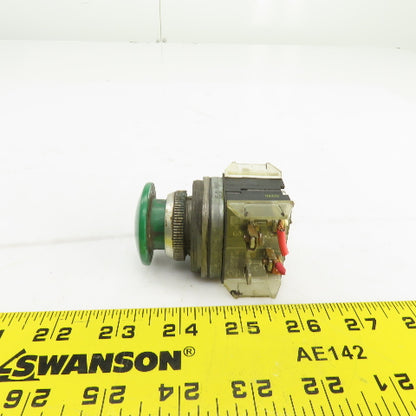 Allen Bradley 800T-D9 Momentary Contact Green Push Button Switch 600V