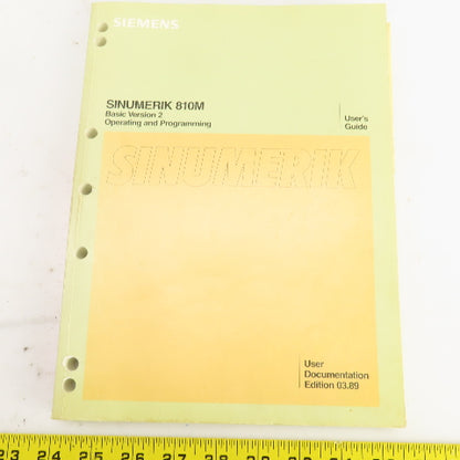 Siemens Sinumerik 810M Operating & Programming User's Guide Basic Version 2