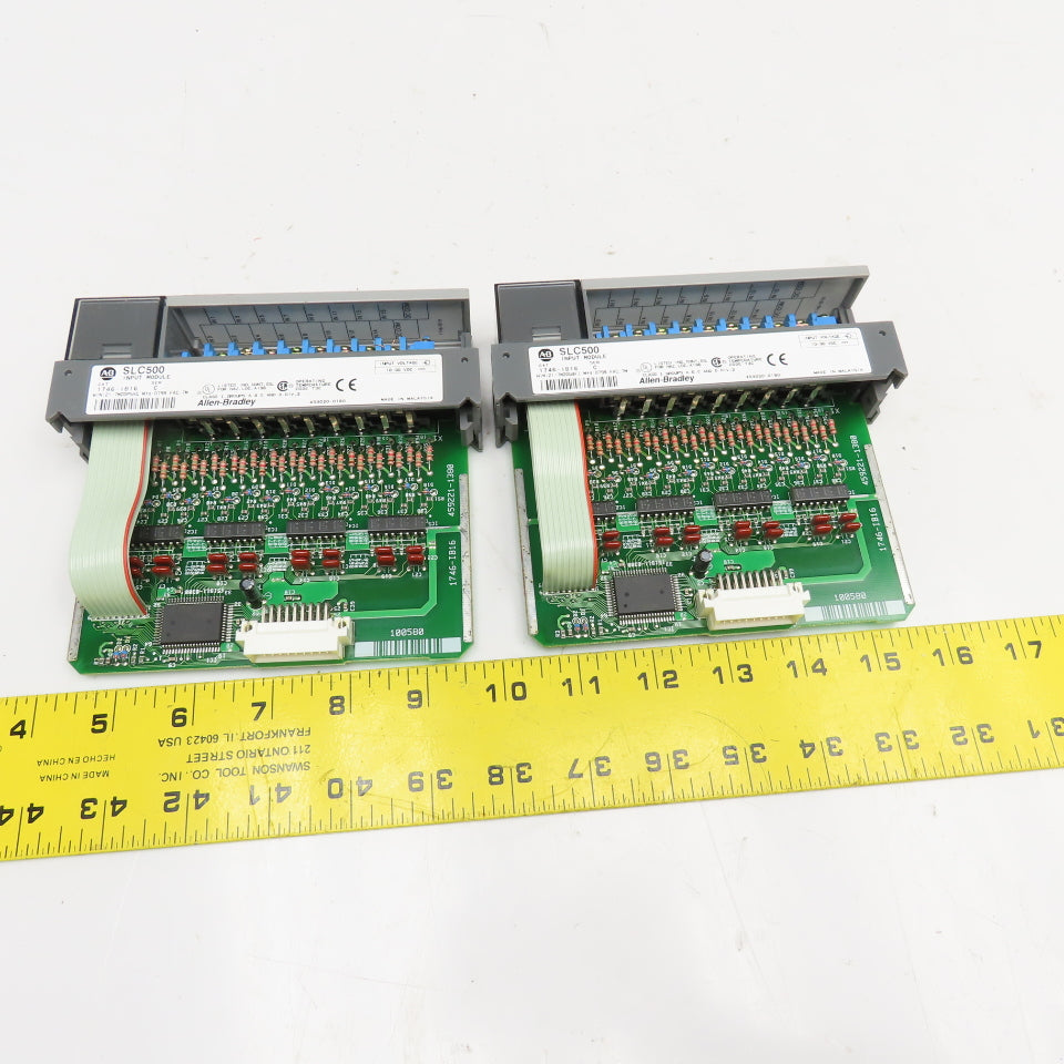 Allen Bradley 1747-IB16 SLC 500 DC Sink Input Module Ser C Lot Of 2