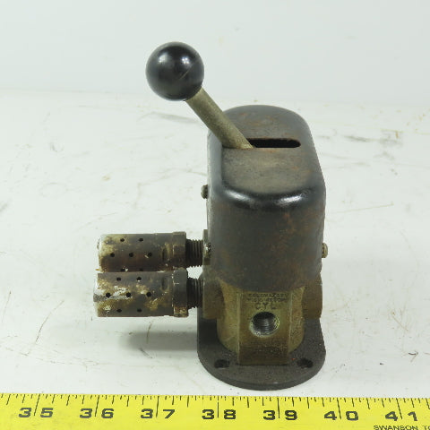 Humphrey 250-1H-21 Diaphragm Poppet Manual Valve 5 Ports 1/4" NPT 3 position