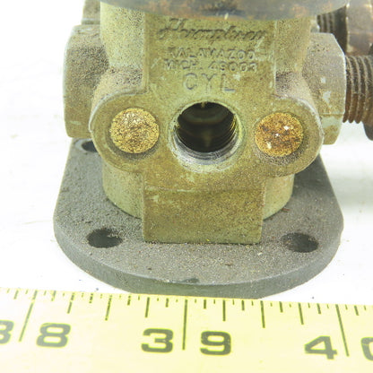 Humphrey 250-1H-21 Diaphragm Poppet Manual Valve 5 Ports 1/4" NPT 3 position