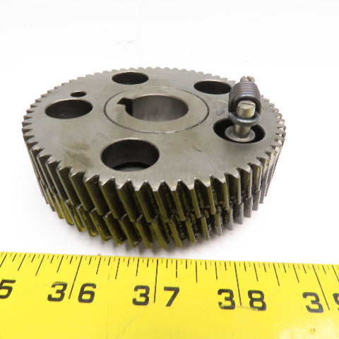 4" OD x 1" Split Pinion Anti Backlash Bevel Gear 1" Drive Bore 64T 20°PA