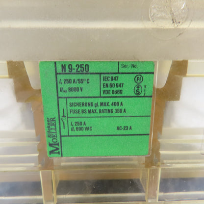 Klockner Moeller N9-250 690VAC 250A 3 Pole Disconnect