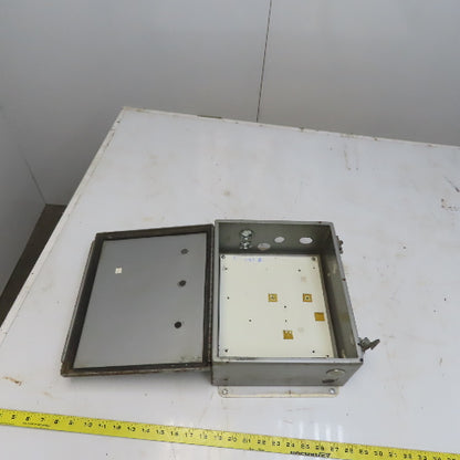 Hoffman Hinged Door Electrical Enclosure 12"x10"x5" W/Back Plate