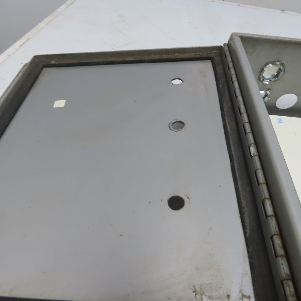 Hoffman Hinged Door Electrical Enclosure 12"x10"x5" W/Back Plate
