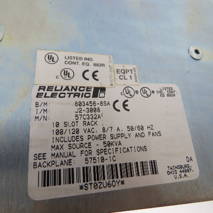 Reliance 57C332A 10 Slot Chassis 100/120V With 57510-1C Back Plane