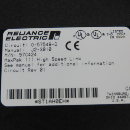 Reliance 57C424 MaxPakIII High Speed Link