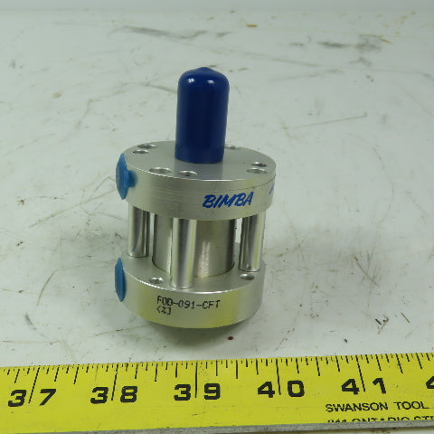 Bimba Flat FOD-091-CFT Double Ended Pneumatic Air Cylinder 1-1/16" Bore 1 Stroke