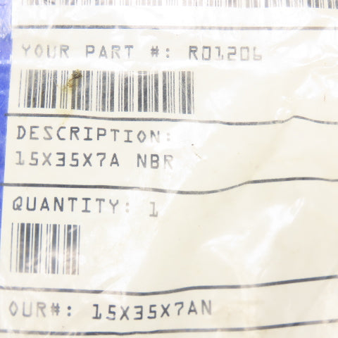 International Seal & Packing 15X35X7AN 15 x 35 x 7mm NBR Rubber Seal Lot Of 9