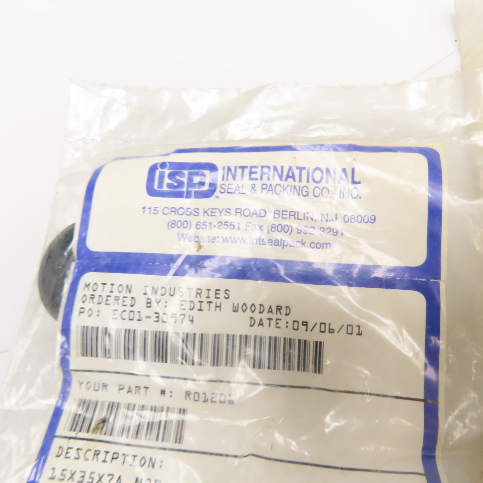 International Seal & Packing 15X35X7AN 15 x 35 x 7mm NBR Rubber Seal Lot Of 9
