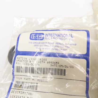 International Seal & Packing 15X35X7AN 15 x 35 x 7mm NBR Rubber Seal Lot Of 9