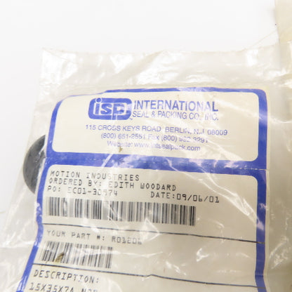 International Seal & Packing 15X35X7AN 15 x 35 x 7mm NBR Rubber Seal Lot Of 9