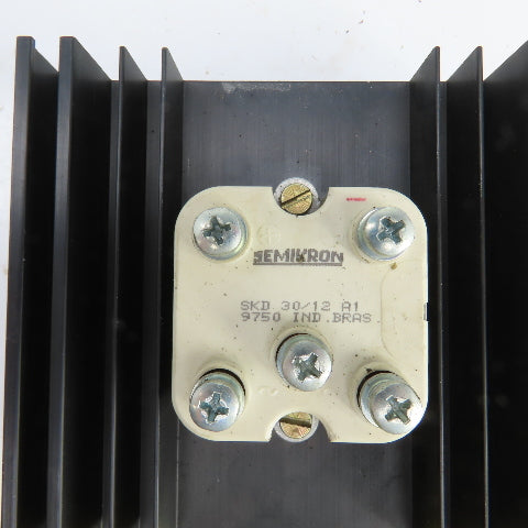 Semikron SKD 30/12 A1 9750 IND BRAS Bridge Rectifier Module W/Heat Sink