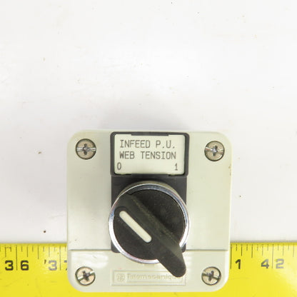 Telemecanique Black 2-Position Selector Switch 400V W/Enclosure