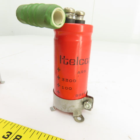 Itelcond ARX Electrolytic Capacitor 3300 uF 100V DC 9914 Lot Of 2