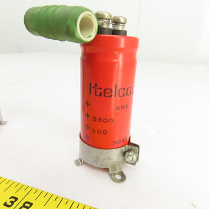 Itelcond ARX Electrolytic Capacitor 3300 uF 100V DC 9914 Lot Of 2