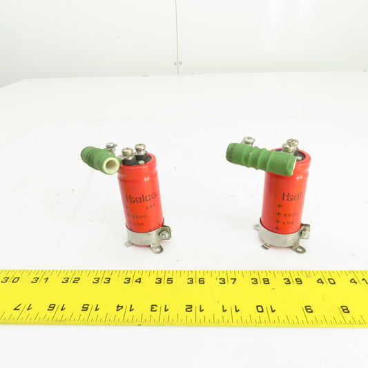 Itelcond ARX Electrolytic Capacitor 3300 uF 100V DC 9914 Lot Of 2