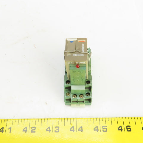 Kuhnke 111A4-24VDC1 Minitur Socket Relay 5A 250V AC W/Base